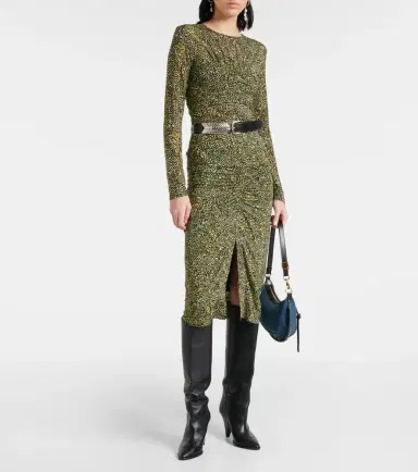 Isabel Marant Draped jersey midi skirt | Thumbnail 3