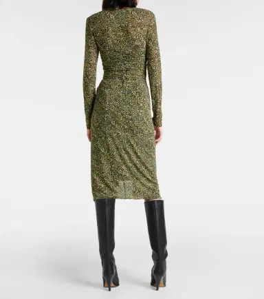 Isabel Marant Draped jersey midi skirt | Thumbnail 4