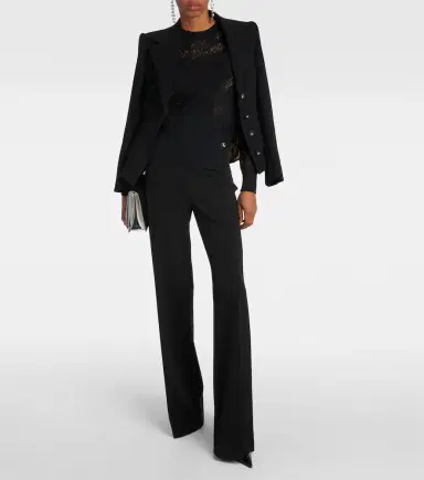 Dolce & Gabbana Lace-trimmed cashmere-blend sweater | Thumbnail 5