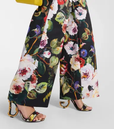 Dolce & Gabbana Floral cotton-blend wide-leg pants | Thumbnail 4 Dolce & Gabbana Floral cotton-blend wide-leg pants | Thumbnail 4
