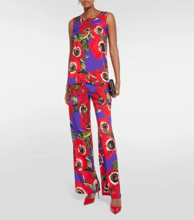Dolce & Gabbana Anemone silk-blend charmeuse top | Thumbnail 3 Dolce & Gabbana Anemone silk-blend charmeuse top | Thumbnail 3