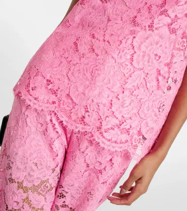 Dolce & Gabbana Floral crepe de chine lace top | Thumbnail 2