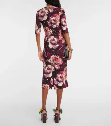 Dolce & Gabbana Floral cady midi dress | Thumbnail 3