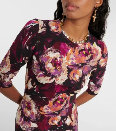 Dolce & Gabbana Floral cady midi dress | Thumbnail 4