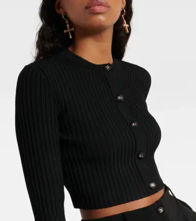 Dolce & Gabbana Ribbed-knit cropped cardigan | Thumbnail 3