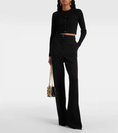 Dolce & Gabbana Ribbed-knit cropped cardigan | Thumbnail 4