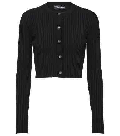 Dolce & Gabbana Ribbed-knit cropped cardigan | Thumbnail 1