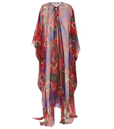 Dolce & Gabbana Anemone silk chiffon kaftan | Thumbnail 1 Dolce & Gabbana Anemone silk chiffon kaftan | Thumbnail 1
