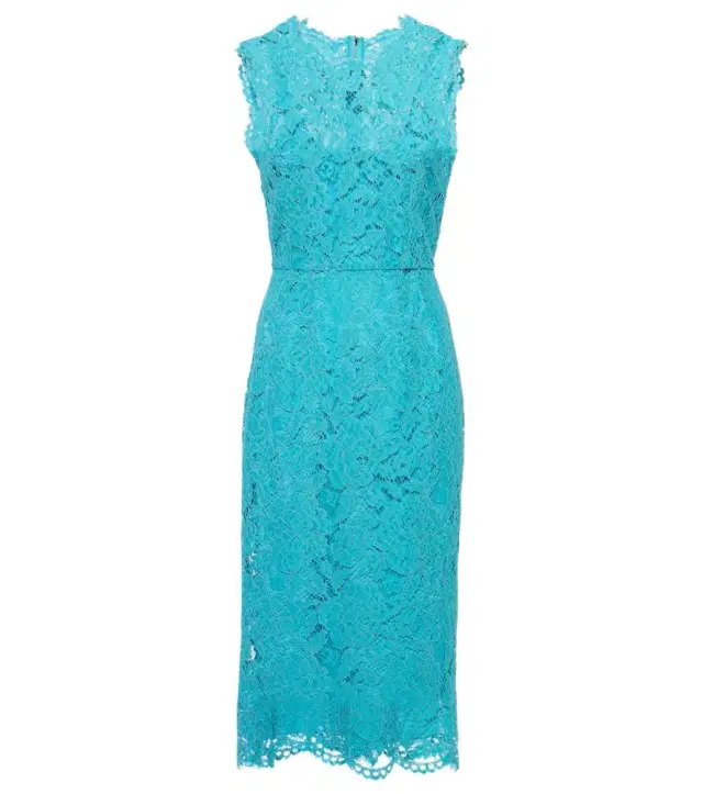 Dolce & Gabbana Cotton-blend lace midi dress