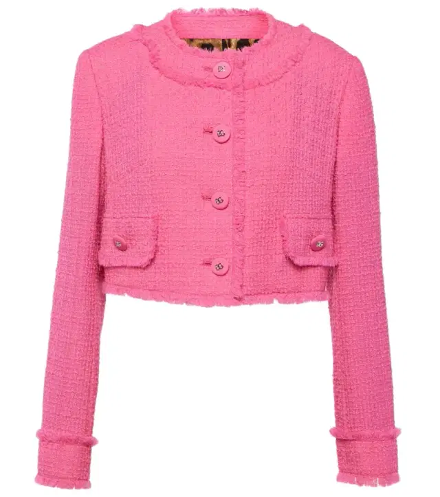 Dolce & Gabbana Cropped wool-blend tweed jacket