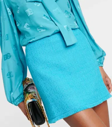 Dolce & Gabbana Fringed wool-blend tweed miniskirt | Thumbnail 3