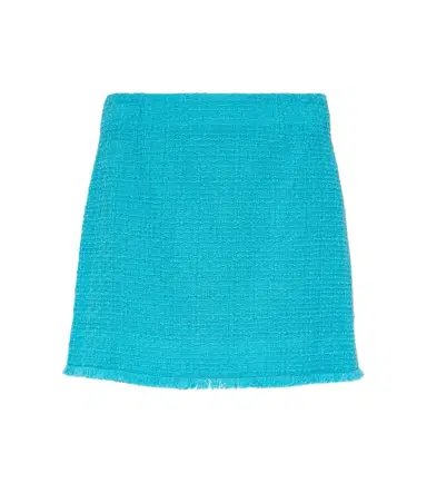 Dolce & Gabbana Fringed wool-blend tweed miniskirt | Thumbnail 1