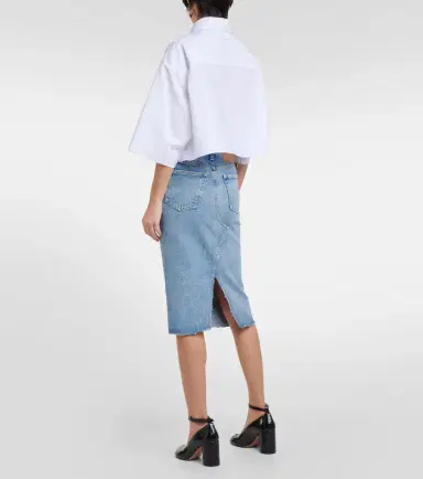 MM6 MAISON MARGIELA Denim midi skirt | Thumbnail 2