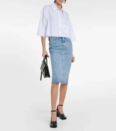 MM6 MAISON MARGIELA Denim midi skirt | Thumbnail 5