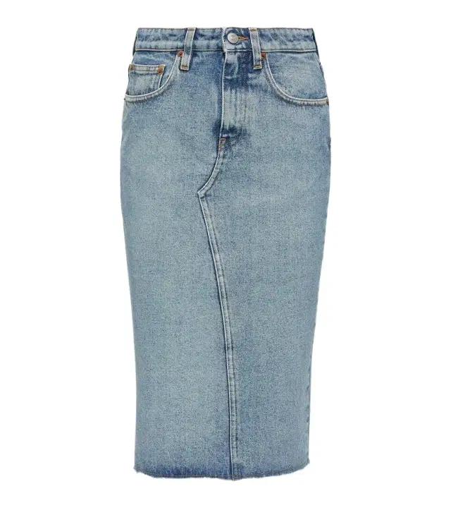 MM6 Maison Margiela Denim midi skirt
