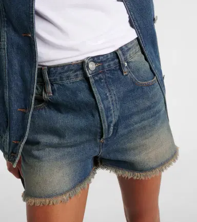 Isabel Marant Lesia mid-rise denim shorts | Thumbnail 4