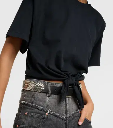 Isabel Marant Zelikia gathered cotton crop top | Thumbnail 3