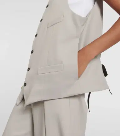 MM6 MAISON MARGIELA Oversized wool-blend vest | Thumbnail 3