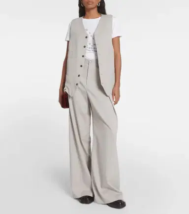 MM6 MAISON MARGIELA Oversized wool-blend vest | Thumbnail 5