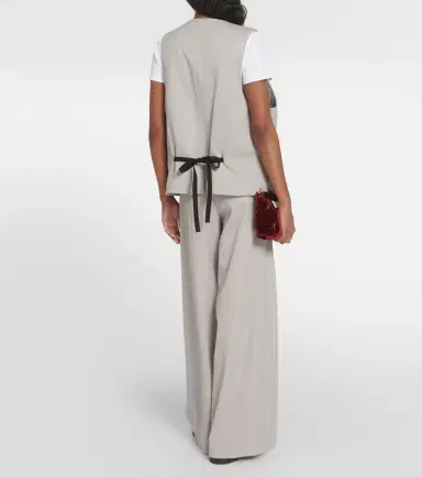 MM6 MAISON MARGIELA Oversized wool-blend vest | Thumbnail 6
