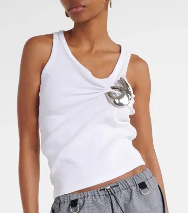 Coperni Emoji embellished cotton tank top | Thumbnail 4