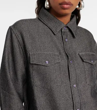 God’s True Cashmere Cashmere and cotton denim shirt | Thumbnail 3