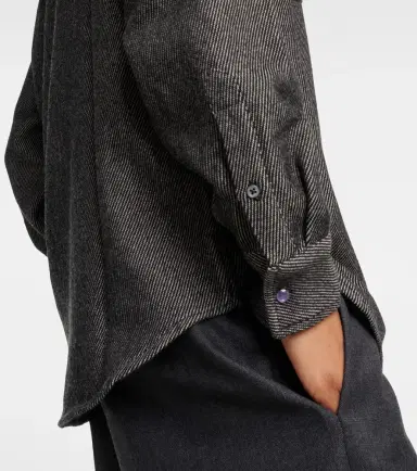 God’s True Cashmere Cashmere and cotton denim shirt | Thumbnail 4