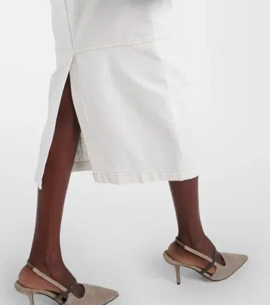 Brunello Cucinelli Denim midi skirt | Thumbnail 5