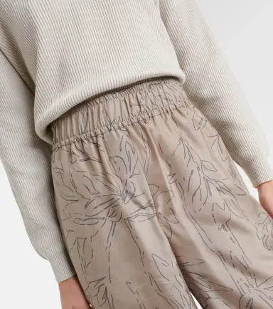 Brunello Cucinelli Floral silk wide-leg pants | Thumbnail 6