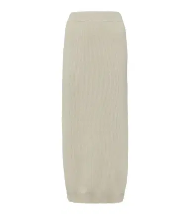 Brunello Cucinelli Ribbed-knit cotton midi skirt | Thumbnail 1