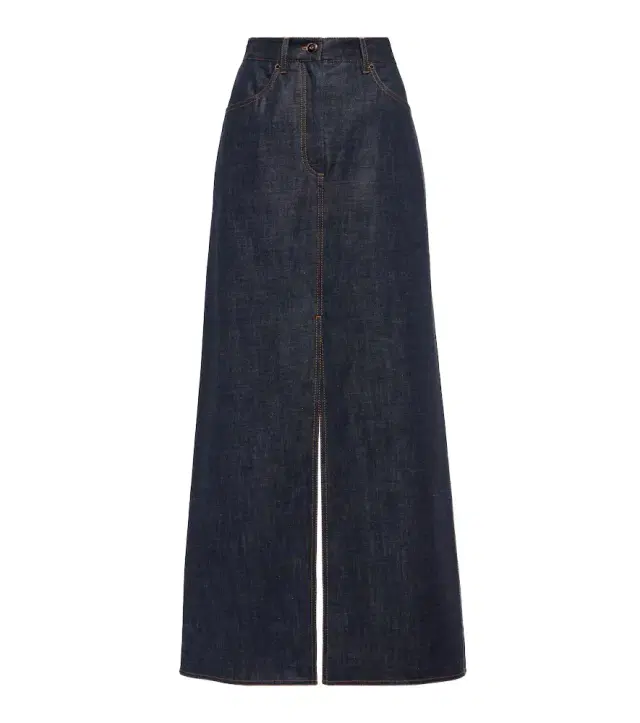 Brunello Cucinelli Denim maxi skirt