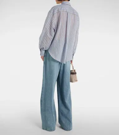 Brunello Cucinelli Cotton-blend lamé shirt | Thumbnail 2