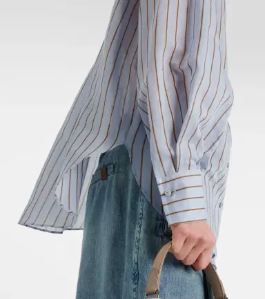 Brunello Cucinelli Cotton-blend lamé shirt | Thumbnail 6