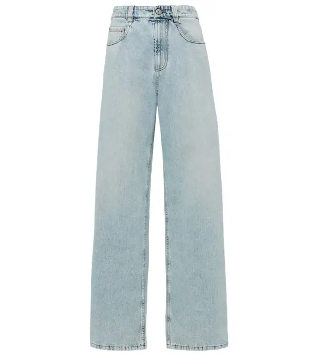Brunello Cucinelli High-rise wide-leg jeans