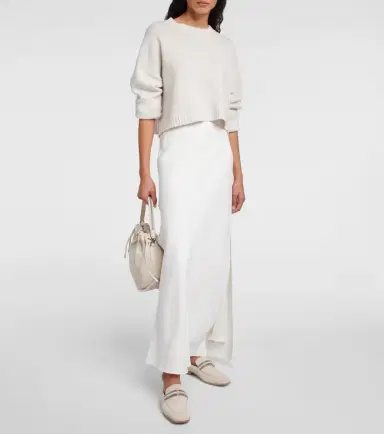 Brunello Cucinelli Twill maxi skirt | Thumbnail 2