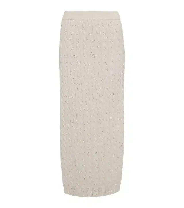 Brunello Cucinelli Knit cotton-blend midi skirt