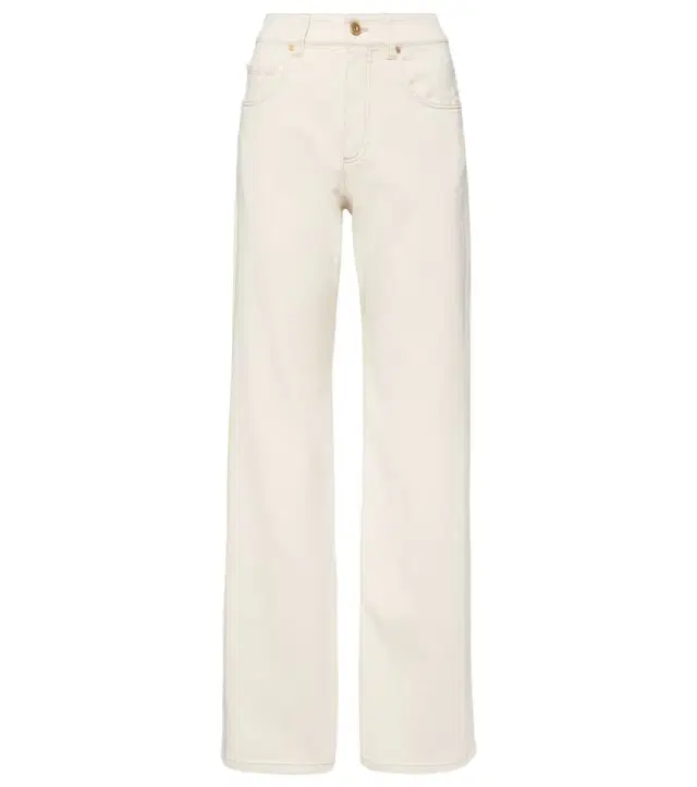 Brunello Cucinelli Garment-dyed wide-leg jeans