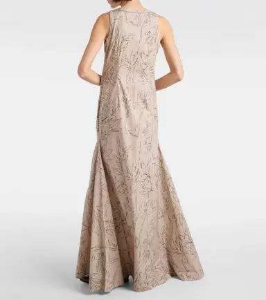 Brunello Cucinelli Floral cotton maxi dress | Thumbnail 2