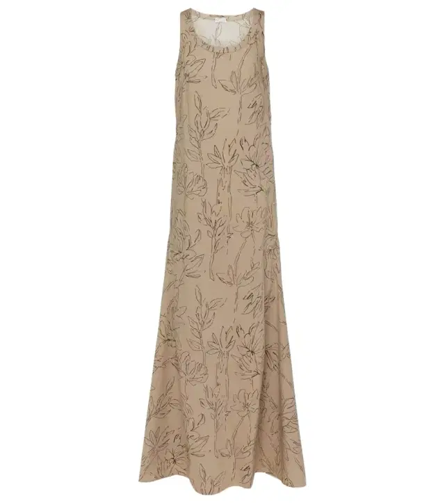 Brunello Cucinelli Floral cotton maxi dress