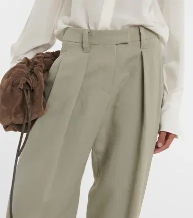 Brunello Cucinelli Twill wide-leg pants | Thumbnail 2