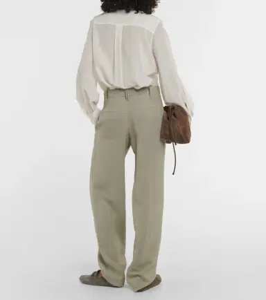 Brunello Cucinelli Twill wide-leg pants | Thumbnail 6