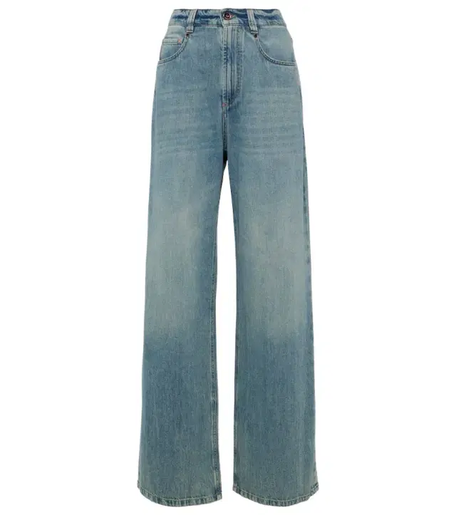 Brunello Cucinelli High-rise wide-leg jeans