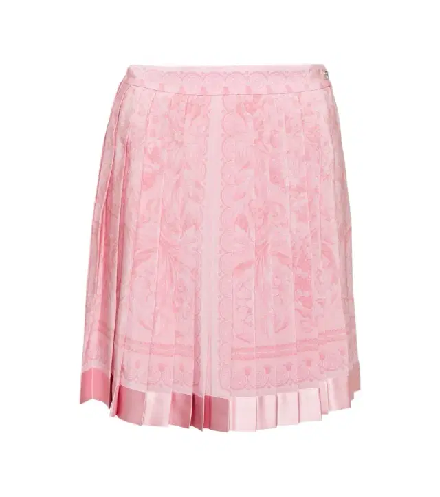 Versace Barocco pleated silk miniskirt