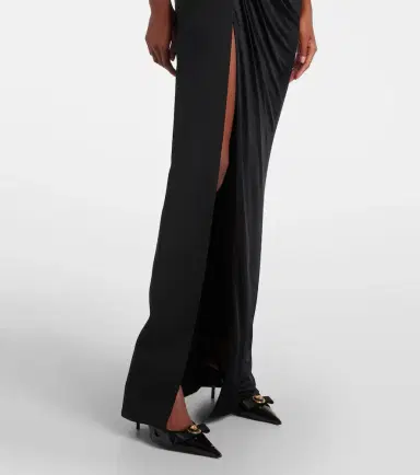 Versace Medusa '95 draped jersey and crêpe gown | Thumbnail 3