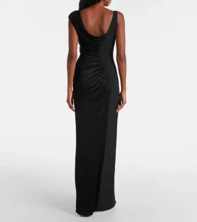 Versace Medusa '95 draped jersey and crêpe gown | Thumbnail 5