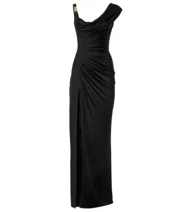 Versace Medusa '95 draped jersey and crêpe gown | Thumbnail 1