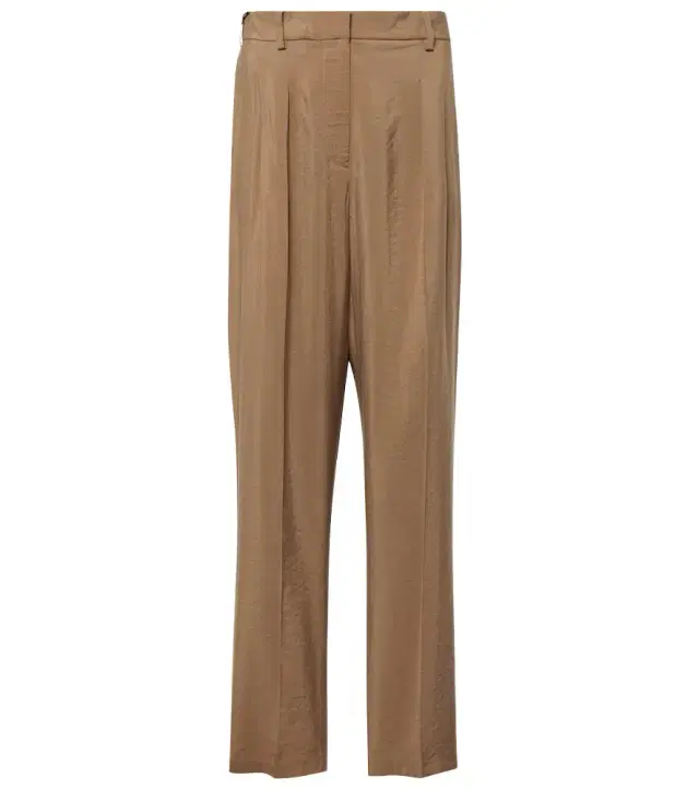 Joseph Pleated silk-blend twill straight pants