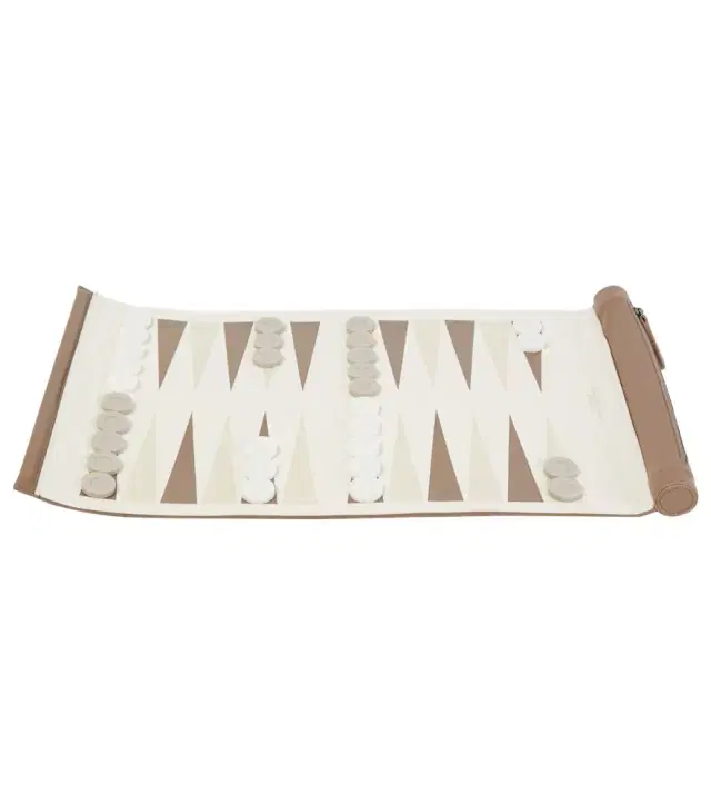 Brunello Cucinelli Portable leather backgammon set