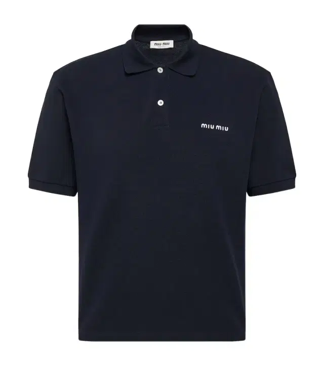 Miu Miu Logo cotton piqué polo shirt