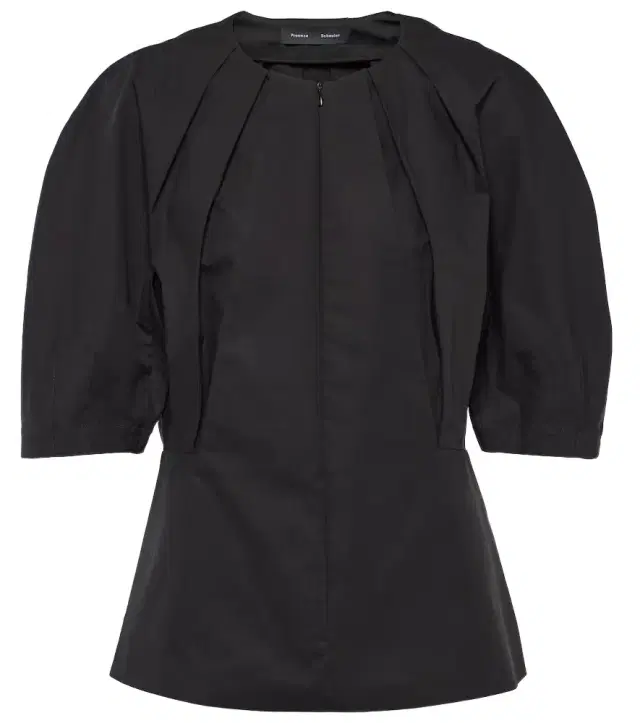 Proenza Schouler Georgia pleated cotton poplin top